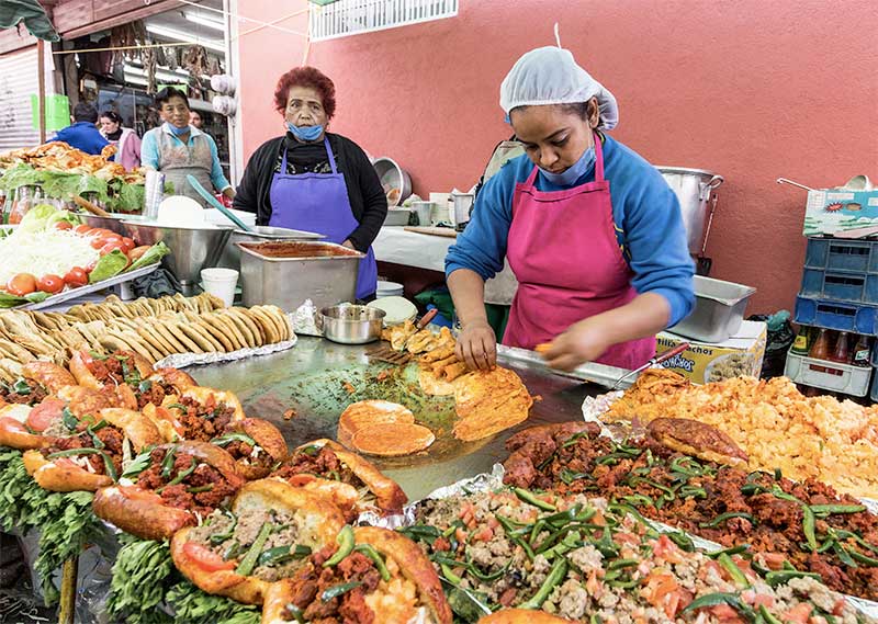 Mexican street food being prepared in Sun Valley, CA