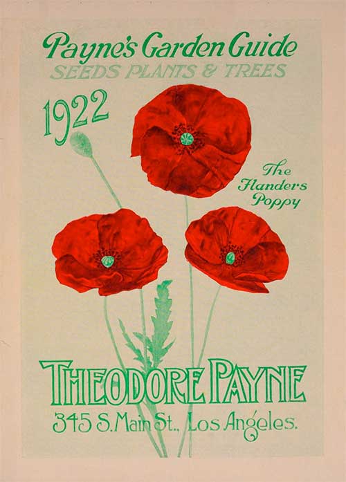 Theodore Payne poster early 20th century