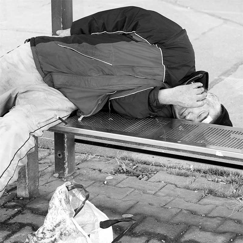 Sun Valley homeless person on street
