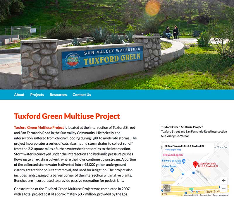 Tuxford Green in Sun Valley on LA COunty Website