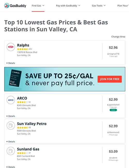 Jose Mier Looks at Sun Valley Gas Prices