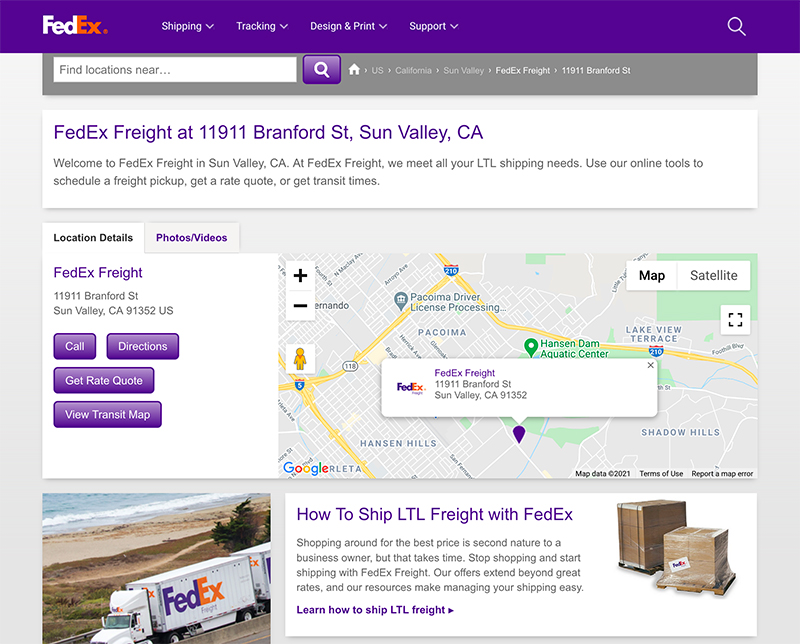 FedEx Freight in Sun Valley