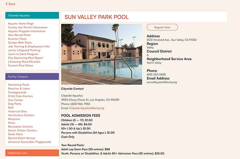 Sun Valley Park Pool Website Jose Mier