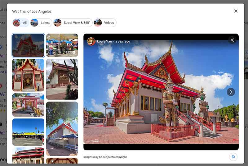 Google images Wat Thai temple Jose Mier Sun Valley