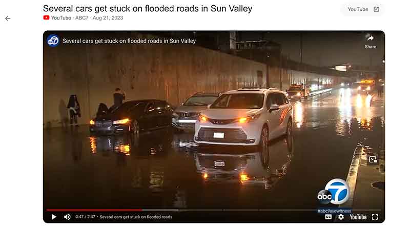 Sun Valley CA flood image ABC 7 screenshot Jose Mier