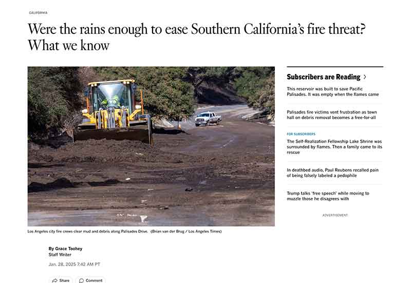 LA Times rainfall article Jose Mier Sun Valley, CA